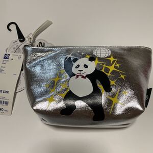 GU×KEITA MARUYAMA ポーチMNM (シルバー)パンダ柄 MARUYAMA NATIONAL MARKET