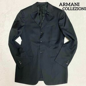 A54 新品　ARMANI COLLEZIONI　アルマーニコレツォーニ　ビジネスジャケット　ブラック　黒　46表記　M相当　新品タグ付