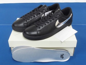 未使用★DANCER SKATEBOARDS × NIKE SB ZOOM BLAZER LOW QS “BLACK SILVER” 30.0cm HJ6703-001 [ダンサースケートボード/ナイキ] (7983)