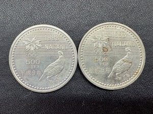 1101●○当時物　1998年　平成9年　長野オリンピック　記念硬貨　500円硬貨　長野五輪　ボブスレー/スノーボード　現状品○●