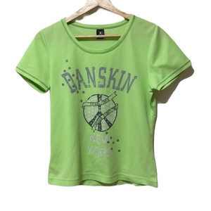 ダンスキン DANSKIN 半袖Tシャツ サイズL - イエローグリーン×グレー×ライトグレー レディース トップス