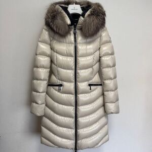 MONCLER モンクレール APHIA アフィア フォックスファー 確実正規品 アイボリー T1 レディースM 良品