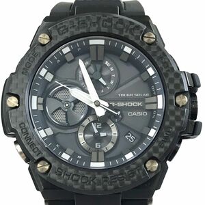 超美品 CASIO カシオ G-SHOCK ジーショック G-STEEL 腕時計 GST-B100X-1A 電波ソーラー クロノグラフ Bluetooth モバイルリンク 動作OK