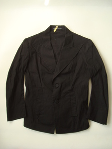 Yohji Yamamoto 春夏 ブラックデザインジャケット size2 ヨウジヤマモト