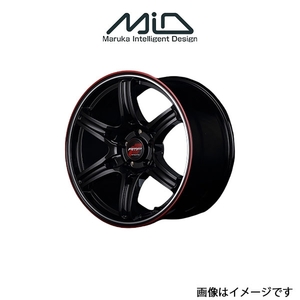 MID RMPレーシング R60 アルミホイール 4本 シビック FD2(17×7J 5-114.3 INSET48 クリスタルブラック/レッド&クリア)RMP RACING