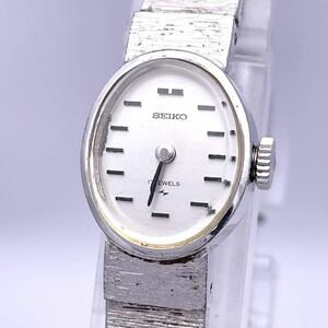 SEIKO セイコー 10-8370 腕時計 ウォッチ 手巻き 機械式 17 JEWELS 17石 WGP オーバル 銀 シルバー P513