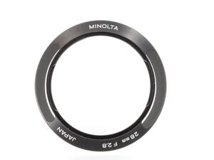 【送料140円】02027 MINOLTA M-ROKKOR 28mm F2.8 レンズフード メタルフード【アットカメラ】