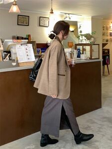 新品/ コントラストカラージャケット レトロデザイン/ 【CAMEL】キャメル/ FREE