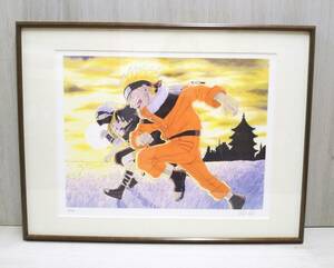 複製原画 NARUTO ナルト サスケ カカシ サクラ ジャンプフェスタ2002 限定100枚 額縁サイズ縦47 横62(約cm)