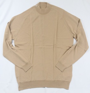 新品 John Smedley ジョンスメドレー 最高級メリノウール モックネック　XXLサイズ LIGHT CAMEL