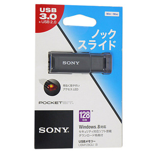 【ゆうパケット対応】SONY USBメモリ ポケットビット 128GB USM128GU B [管理:1000002237]