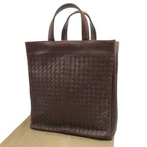 BOTTEGAVENETA ボッテガヴェネタ イントレチャート ハンドバッグ トートバッグ スクエア レザー ブラウン系 146793