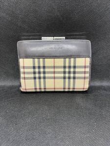 BURBERRY バーバリー チェック 二つ折り 財布 がま口 レディース メンズ