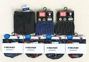 BROS＆B.V.D＆HEAD ビキニ ブリーフ ＬＬサイズ シンプル＆ストライプ 綿80％＆デザイン 7枚セット