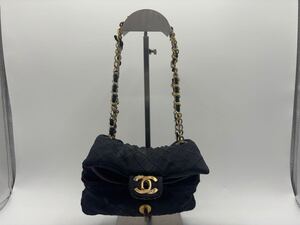 2412031825301 CHANEL シャネル マトラッセ ココマーク ラムスキン ショルダーバッグ ヴィンテージ ブラック ジャンク 現状品 中古