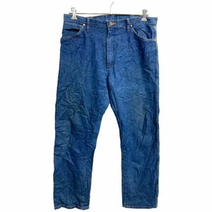 Wrangler カウボーイ ロングパンツ W36 ラングラー 13MWZ ビッグサイズ ブルー コットン メキシコ製 古着卸 アメリカ仕入 2310-331