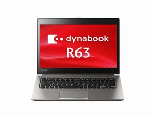 DynaBook　R63/D　Corei5-6200U 2.3GHz/8GB/SSD-256GB/13.3TFT/Windows10-64/WiFi/WEBカメラ/難有