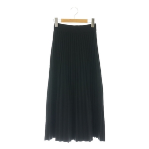 未使用品 セオリー 24AW Wooster Crepe Knit Pleat Midi Skirt スカート ロング ミモレ丈 プリーツ イージー XS 黒 ■SH レディース