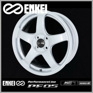 送料無料 ENKEI エンケイ パフォーマンスライン PF05 ホワイト 15インチ 5.0J +45 4穴 PCD100 国産ホイール 4本セット 軽自動車