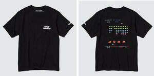 レア良好 正規品 スペースインベーダー UT ユニクロ Tシャツ 大きめのSサイズ黒ブラックUNIQLOゲームMANGAアニメANIMEマンガgameファミコン