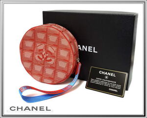 美品☆CHANEL/シャネル ニュートラベルライン ポーチ レッド送料税込み！