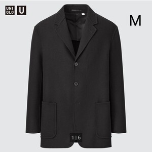 【送料込み】新品●Mサイズ★Uniqlo U ウールブレンドテーラードジャケット★ブラック 黒●ルメール/ユニクロ ユー●ジャケット