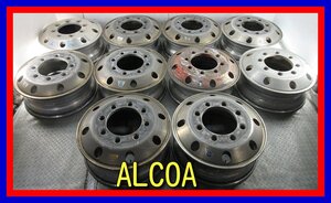 ■中古ホイール■　ALCOA アルミホイール 22.5インチ 7.50J +162 8H 285 JIS トラック 10本 大型車 激安 送料無料 D757