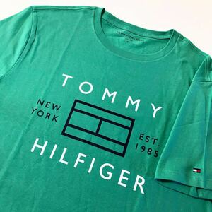 新品☆タグ付き☆定価6800円程/TOMMY HILFIGER/トミーヒルフィガー☆Tシャツ☆ビッグロゴ/トップス/ジャケット/グリーン/M