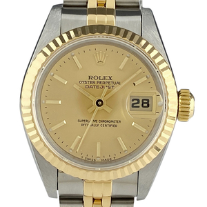 ロレックス ROLEX デイトジャスト 69173 腕時計 SS YG 自動巻き シャンパンゴールド レディース 【中古】