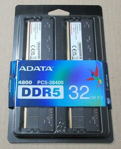 デスクトップ用メモリ ADATA AD5U480032G-D-DP (DDR5 PC5-38400 32GB 2枚組)