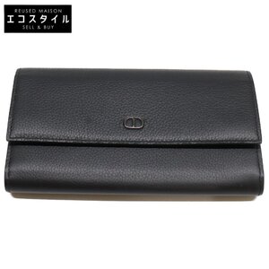 美品 Dior HOMME ディオールオム 2ESBC312CDI_H00N CD Icon ロング フラップウォレット グレインドカーフスキン