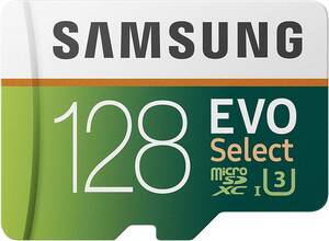 新品 Samsung EVO Select microSDXC 128GB マイクロ SD SDアダプター付 1円より