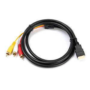 HDMIからRCA変換ケーブル HDMI（オス）- RCA（オス）HDMI to AVコンバータデジタル 高解像度 単方向 金メッキ 約1.5メートル ;J4144;