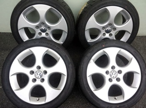 VW GOLF V GTi BBS RD252ゴルフ純正アルミオプション 17インチ7.5J +51 5H112 225/45R17未使用ダンロップディレッツァZ1トゥーランクロス R