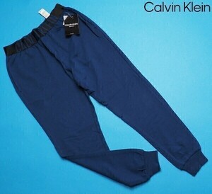 新品 Calvin Klein カルバンクライン ストレッチコットン スウェット パンツ US:S JP:M 紺(C3I) NM1961