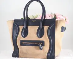 【美品】CELINE セリーヌ ラゲージ ミニショッパー スエード レザー