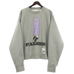 ミハラヤスヒロ MIHARA YASUHIRO メゾン MMY PARKER Printed Pullover Sweatshirt トレーナー スウェット プリント 裏毛 A11PO724 グレー 4