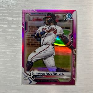 2021 Bowman Chrome Ronald Acuna Jr. pink refractor 299枚限定