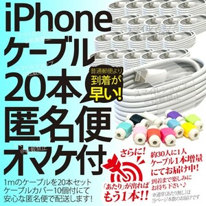 1m×20本 ライトニングケーブル 純正品同等品 iPhone iPad Apple 充電ケーブル USB充電器 おまけ付き！USBケーブル 充電ケーブル Apple用