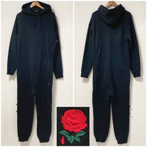 2019AW UNDERCOVER 時計仕掛け 薔薇 刺繍 スウェット オールインワン 黒 3サイズ アンダーカバー つなぎ ジャンプスーツ archive 4060388