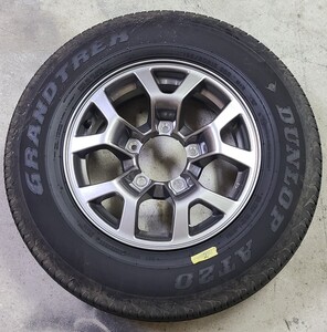 スズキ ジムニー シエラ 純正アルミホイール／ダンロップタイヤ付き DUNLOP GRANDTREK AT20 195/80R15 96S 1本 ／管理番号：２