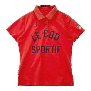 LECOQ GOLF ルコックゴルフ 半袖ポロシャツ レッド系 L [240101255170] ゴルフウェア レディース