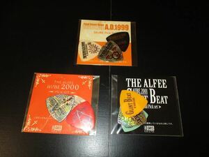 THE ALFEE AUBE PICKSET　3種類　計9枚　1999～2001年　未使用