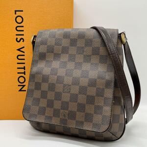 【鑑定済】LOUIS VUITTON　ルイヴィトン ダミエ エベヌ　ミュゼット　サルサ　ロング　ショルダーバッグ　ブラウン　N51300　LM0024