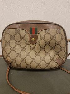 【中古品】 GUCCI グッチ オールドグッチ ミニ　ショルダーバッグ GG柄 シェリーライン 156 02 066 