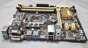 【中古パーツ】BIOS確認のみ、ASUS B85M-G マザーボード ＩＯパネル LGA1150 ■MB5090