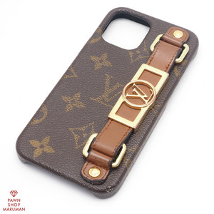 LOUIS VUITTON ルイ ヴィトン モノグラム バンパー ドーフィーヌ iPhone12/iPhone12Pro用ケース M69782 ゴールド金具【丸万質舗】