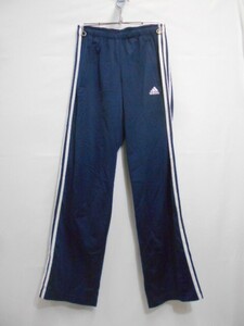 71 送60サ 0407$D15 adidas アディダス トラックパンツ ジャージ 3ライン climalite AKH31 ネイビー サイズM 中古品