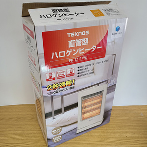 ハロゲンヒーター 遠赤外線 暖房器具 首振 電気ストーブ 速暖 足元暖房 フットヒーター タワー型 家電製品 直管型 テクノス TEKNOS PH-1211