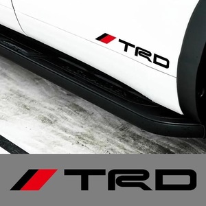 2枚セット TRD トヨタ TOYOTA ステッカー デカール 30cm サイド ウインドウ ブラック 黒 GR e